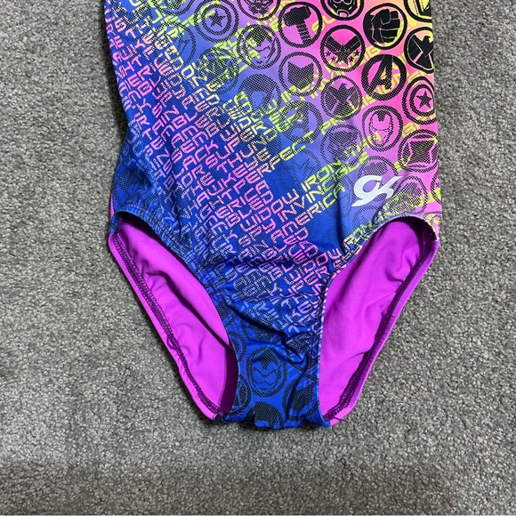 GK Elite Marvel Gymnastics Leotard Pink Child Large - Picture 5 of 7
